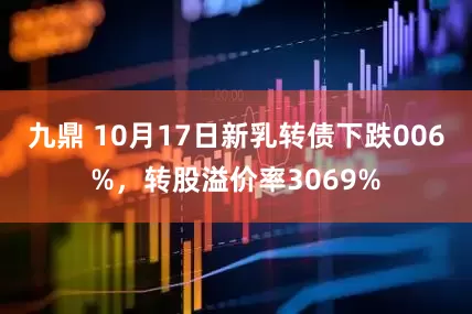 九鼎 10月17日新乳转债下跌006%，转股溢价率3069%